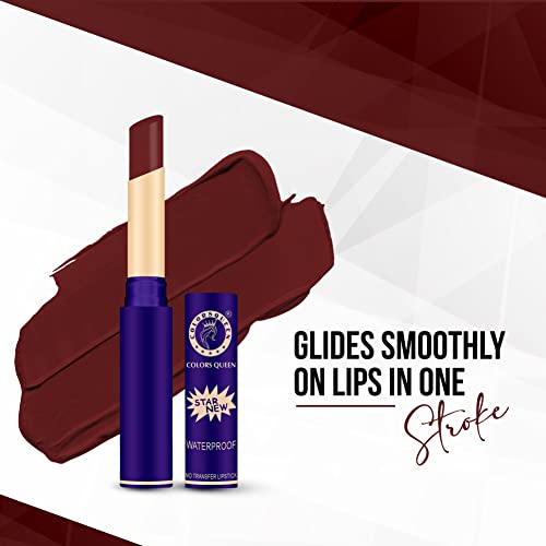 Image of Colors Queen Queen Lips Matte Lipstick | Long Lasting Lipstick Waterproof Highly Pigmented with Smooth Application | Smudge Proof Lipstick for Women (42 - Browny)