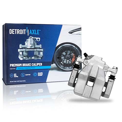 Image of Detroit Axle - Rear Disc Brake Rotors Ceramic Brake Pads + Driver Side