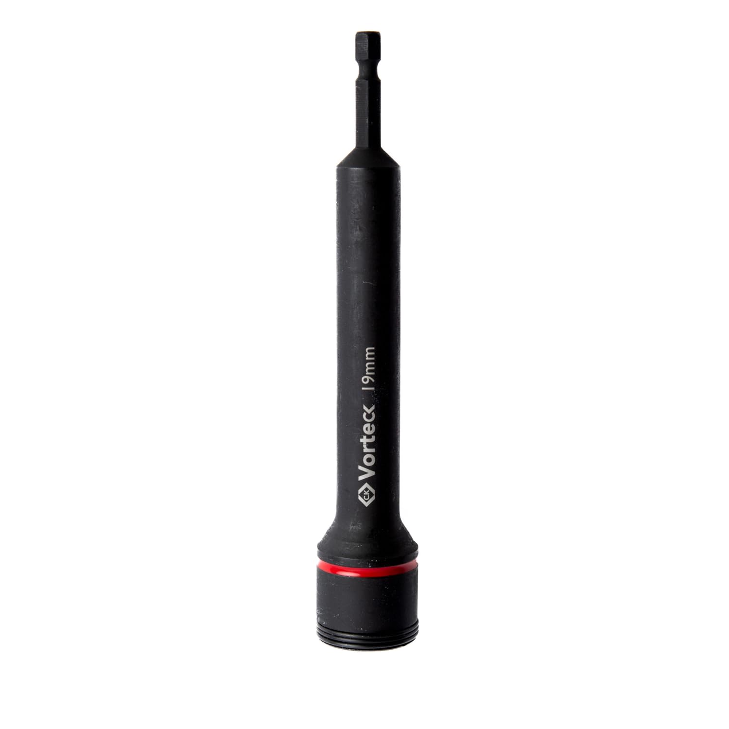 C.K Tools Vorteck Extra Deep 19mm Nut and Bolt Driver, 152mm Long Reach with 100mm Pass Through Depth, 1/4 Inch Hex Quick Lock Shank, 50BV30 Steel Impact Compatible for Cable Trays CK T4530 19
