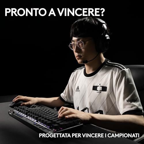 PRO X SUPERLIGHT 2 LIGHTSPEED Mouse Gaming Wireless, Caricatore USB-C + PRO X TKL LIGHTSPEED, Tastiera Gaming Wireless, Senza Tastierino Numerico, Copritasti in PBT (ITA QWERTY) - Nero - Tastiera gaming - Immagine 6