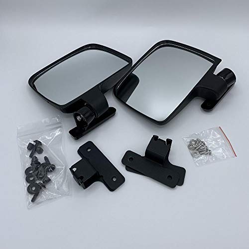 Club Car Genuine Brand No-Drill Side Mirrors - Includes Set Of 2 For Driver And Passenger Side. #TOP2