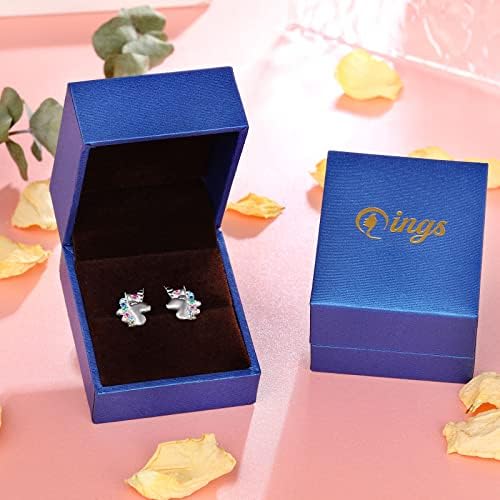 Qings Lovely Animal Stud Earrings Sterling Silver - Women Girls Hypoallergenic Koala Earrings Butterfly Studs Sloth Earrings Cat Jewellery Gift