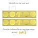 UNIQOOO 100pcs Gold Embossed Foil Blank Certificate Self-Adhesive Sealing Stickers - Perfect for Invitations, Certification, Graduation, Notary Seals, Corporate Seals, and Personalized Monogram Emboss