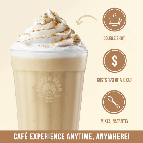 Image of The Frozen Bean Horchata Coffee Frappe & Latte Instant Mix (10 Sticks), Made with Arabica Coffee, Double Shot Caffeine, Low Sugar & Premium Ingredients, Hot, Iced, or Blended Drinks