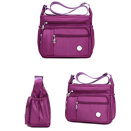 KARRESLY Women's Shoulder Bags Travel Handbag Messenger Cross Body Nylon Bags with Lots of Pockets3