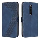 OKZone Kompatibel mit Xiaomi Mi 9T/Xiaomi Mi 9T Pro/Redmi K20/K20 Pro Hülle, PU Leder Handyhülle Tasche Wallet Schutzhülle Flip Cover Klappbar Etui mit Magnet Kartenfach TPU Lederhülle (Blau)