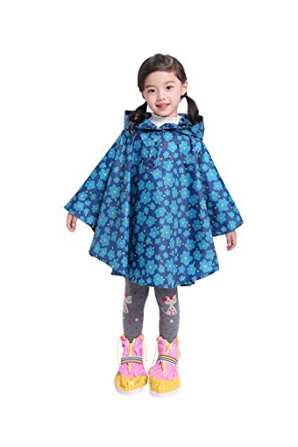 Image of Freesmily Kids Cute Raincoat Waterproof Rain Poncho Jacket Coat for Girls Boys