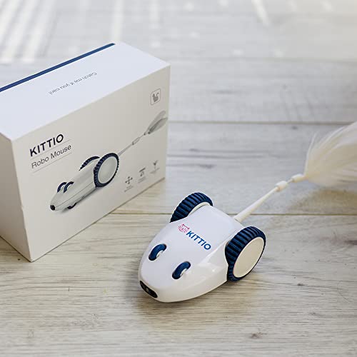 Kittio Robo Mouse - Interactive Mouse Chase Cat Toy - Usb Charging - Smart Steering Sensors & Motion Activated #TOP7