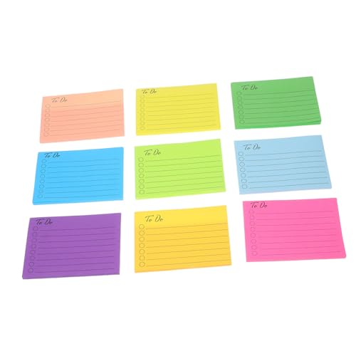 TIDTALEO 彩色便利貼便箋冊 多機能自己粘着メモ帳 学校 オフィス用やることリスト付箋 長期使用対応 簡単貼り付けで再配置可能