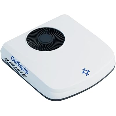 Outequip RV Air Conditioner, 12V 10000 BTU Rooftop Air Conditioner for RVs, Trucks, Vans, Campers, Tractor, Low Profile Quiet AC Unit, Battery Powered, OutEquipPro 12V AC (12 voltage w/o heater)
