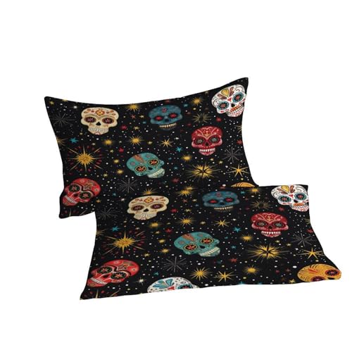 Housse de couette Gothic pour chambre d'ado motif Calavera 3D