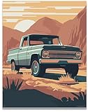 Inspirational Wall Art Co. - Antique | Chevy Truck Poster - Car Garage Signs - Chevy Truck Art - Chevy Posters for Guys - Chevy Room Decor Wall Art Decor | 11x14 Inches Unframed