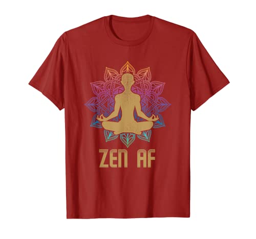 Camiseta Zen AF Buddha Meditation Yoga Spiritual Mandala Tee Camiseta