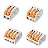 Lever-Nut,Wire Connector,Assortment Pack Conductor Compact Wire Connectors, (PCT-212(40 PCS) PCT-213(40 PCS) PCT-214(20 PCS) PCT-215(20 PCS) 120PCS)