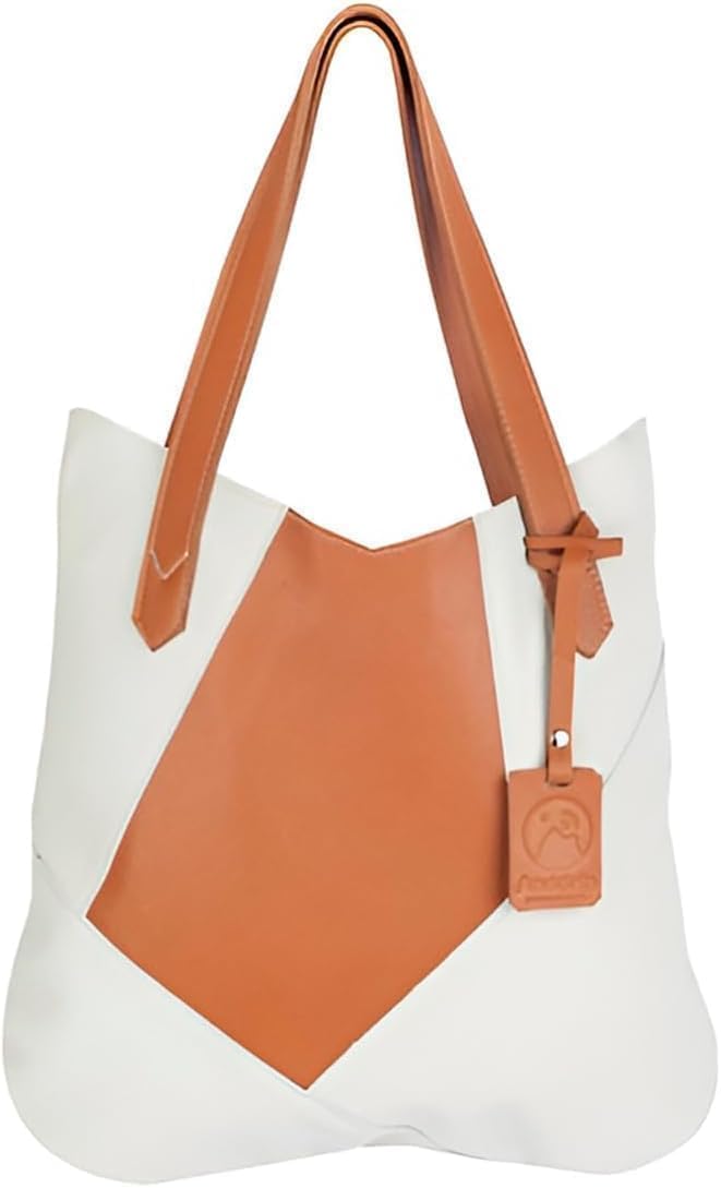 Bolsa de Ombro Feminina em Couro Legítimo – Design Versátil e Resistente – Fechamento em Zíper para Segurança Total | Off White