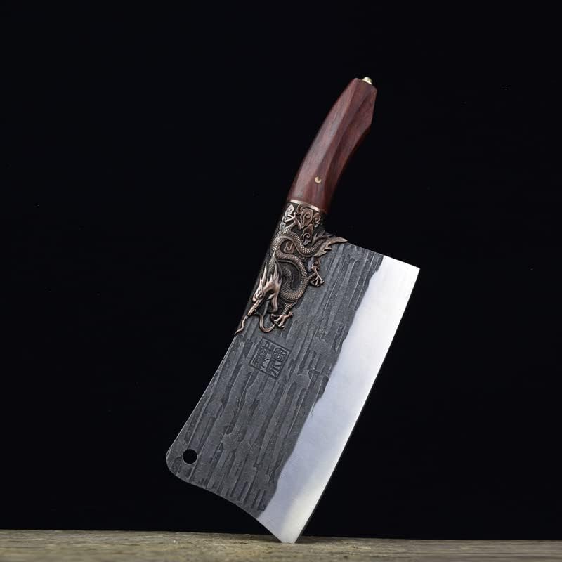 Meat Cleaver Knife, 8.5inch Hand Forged Meat Cleaver Sharp Blade Kitchen Knife China Longquan Kitchen Knife Kitchen Slicing Knife Cooking Tools Wooden Handle
