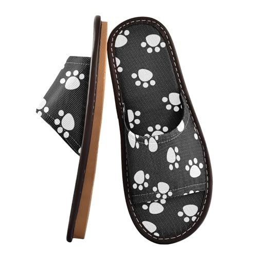 Fisyme Slippers for Women Men Slip-On Open Toe Indoor Outdoor House Shoes Home Slipper2