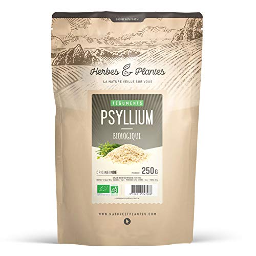 Herbes Et Plantes Psyllium Blond Bio 99 % Pur Téguments 250 g