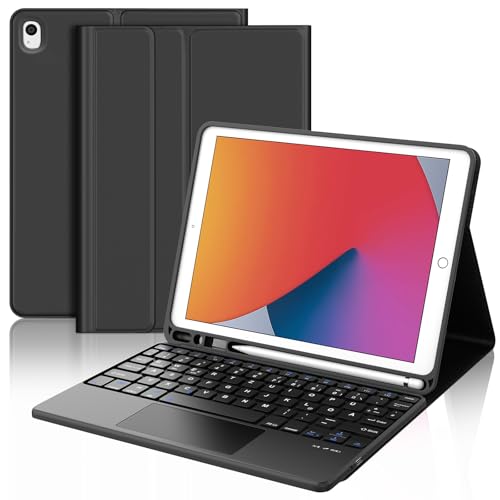 WINCHKING Trackpad Teclado Funda para iPad 9/8/7 Gen 10.2"/Air 3/Pro 10.5”