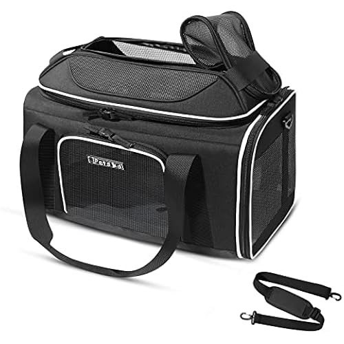 Petskd Top-Expandable Small Pet Carrier 17"x11"x9.5" Airline Approved