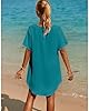 SimpleFun Women Swimsuit Coverup V Neck Chiffon Ba... #3