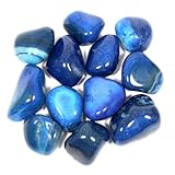 Blue Agate Polished Tumblestone Healing Crystals...