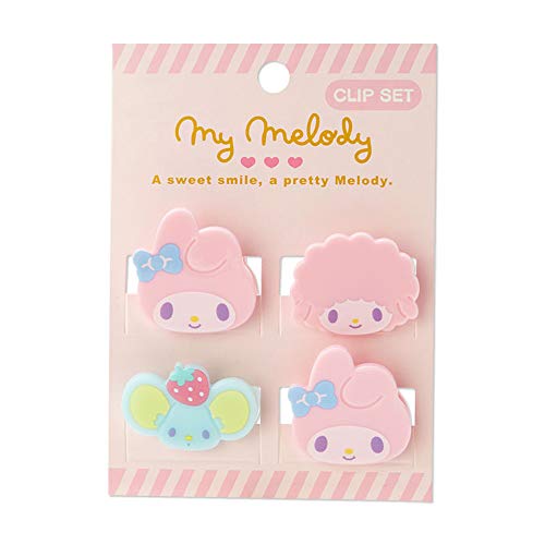 Pince à Papier My Melody Sanrio lot de 4 clips roses pour petit grand enfant