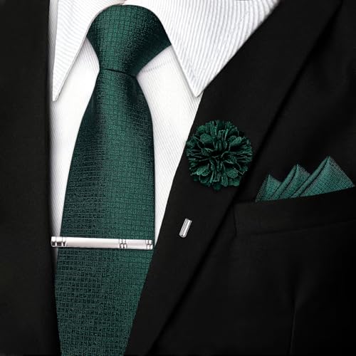 Image of DiBanGu Silk Zipper Ties for Men, Formal Pre-tied Necktie | Adjustable Tie,6PCS,Various Design Styles,Jacquard Woven,Skin-friendly,Practical Gift,Great for Wedding Party,Business Formal