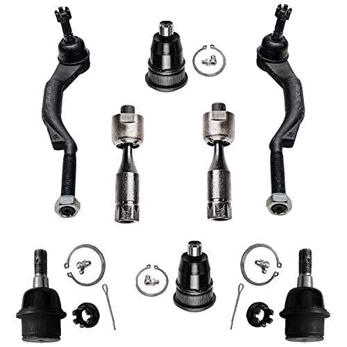 Image of Detroit Axle - Front Rear Suspension Kit for Buick Rainier Chevrolet Trailblazer EXT GMC Envoy XL Saab 9-7x Control Arm Support Brackets Ball Joints Tie Rods Sway Bars Replacement
