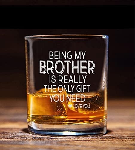 Miniatura 2 de Being my Brother is Really The Only Gift You Need Whisky Glass - Regalo sarcástico para hermanos