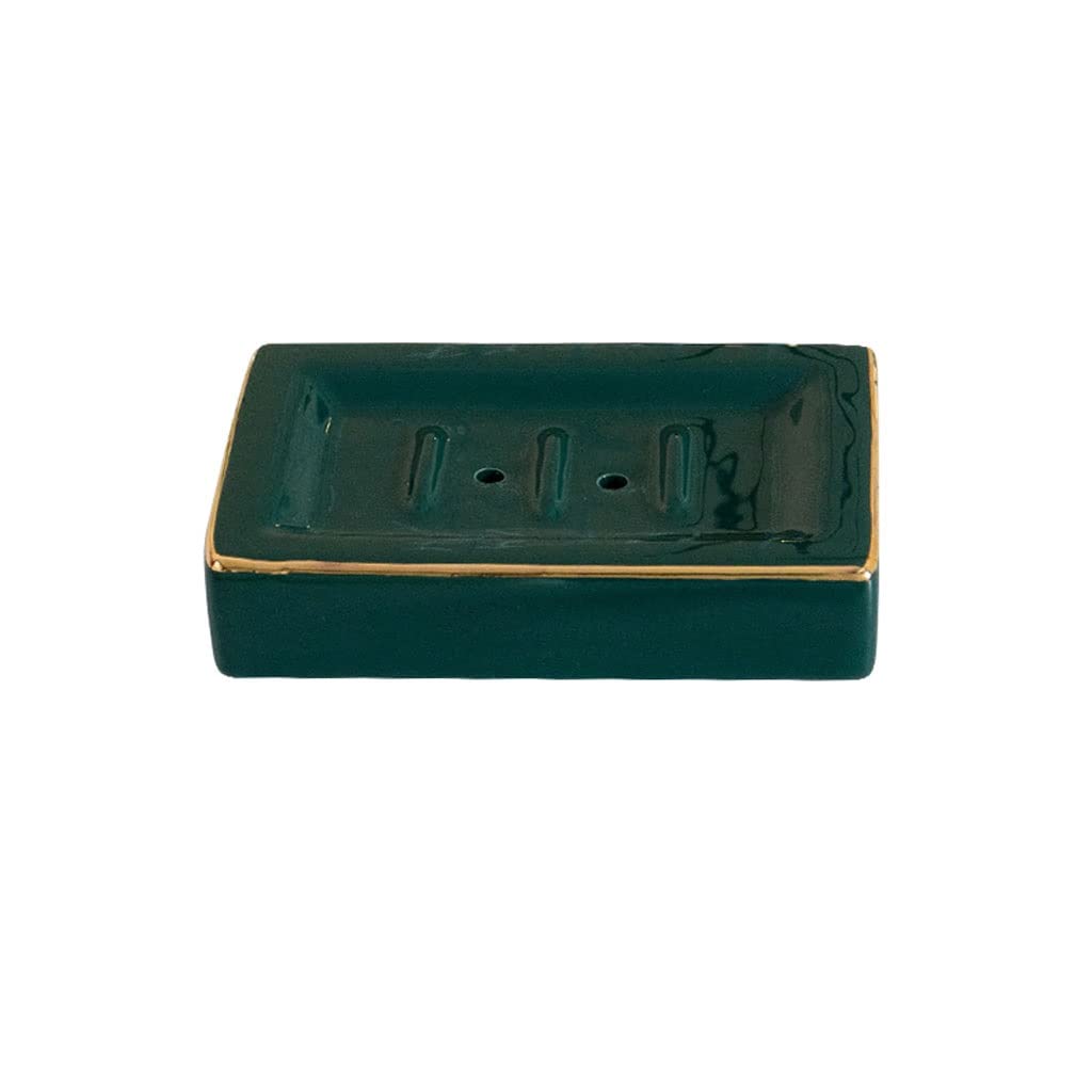 Jabonera Autodrenante Drenaje de cerámica nórdica jabonera de encimera con encimera lavabo interior baño baño inodoro drenaje jabón plato baño suministros de baño Jabonera Jabonera Guardar