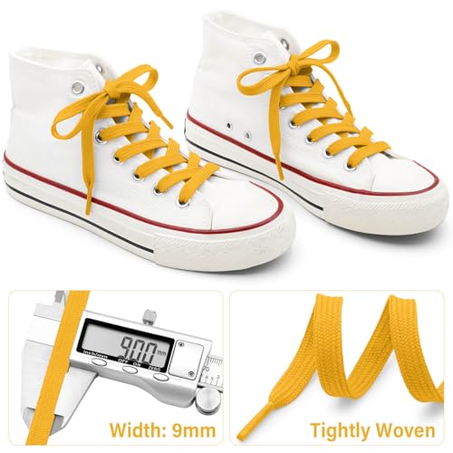 Image of DELELE Solid Flat Shoelaces Hollow Thick Athletic Shoe Laces Strings 2 Pair