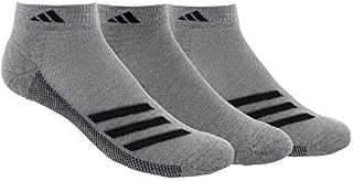 adidas Men's Superlite Stripe Low Cut Socks (3-Pair), Core Heather/Black/Onix, Large,