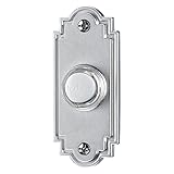 NuTone PB15LSN Wired Lighted Door Chime Push Button, Satin Nickel