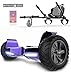 RCB Hoverboards SUV Scooter Elettrico autobilanciato 8.5 '' Overboard Hummer Bluetooth + Hoverkart Go Kart per Hoverboards (Chrome viola +Nero)