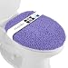 MAYSHINE Seat Cloud Bath Washable Shaggy Microfiber Standard Toilet Lid Covers for Bathroom -Lavender