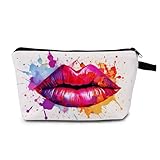 MoCaliduccious Lip Makeup Bag for Women Travel Cosmetic Organizer Bag Teacher Appreciation Gifts Small Zipper Toiletry Bag