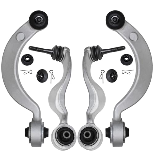 Image of Detroit Axle - RWD Front End Control Arms Kit for 07-17 Lexus LS460, 4 Upper Rearward & Forward Control Arms w /Ball Joint 2007 2008 2009 2010 2011 2012 2013 2014 2015 2016 2017 Replacement - 4pc Set