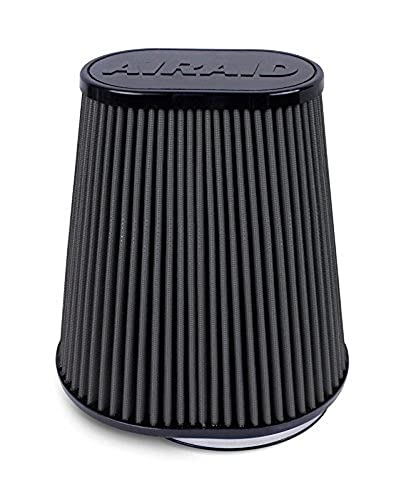 Image of Airaid 722-127 Universal Clamp-On Air Filter: Oval Tapered; 6 in (152 mm) Flange ID; 9.5 in (241 mm) Height; 9 in x 7.5 in (229 mm x 191 mm) Base; 6.375 in x 3.75 in (162 mm x95 mm) Top