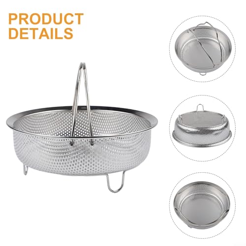 Vaporizador plegable para olla a presión que evita verduras blandas de 14 a 24 cm 5