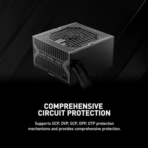 Image of MSI MAG A550BN, Non-Modular Compact 550W Power Supply, 80+ Bronze, Low-Noise Fan, Active PFC Design, 5 Year Warranty (Pack of 6)