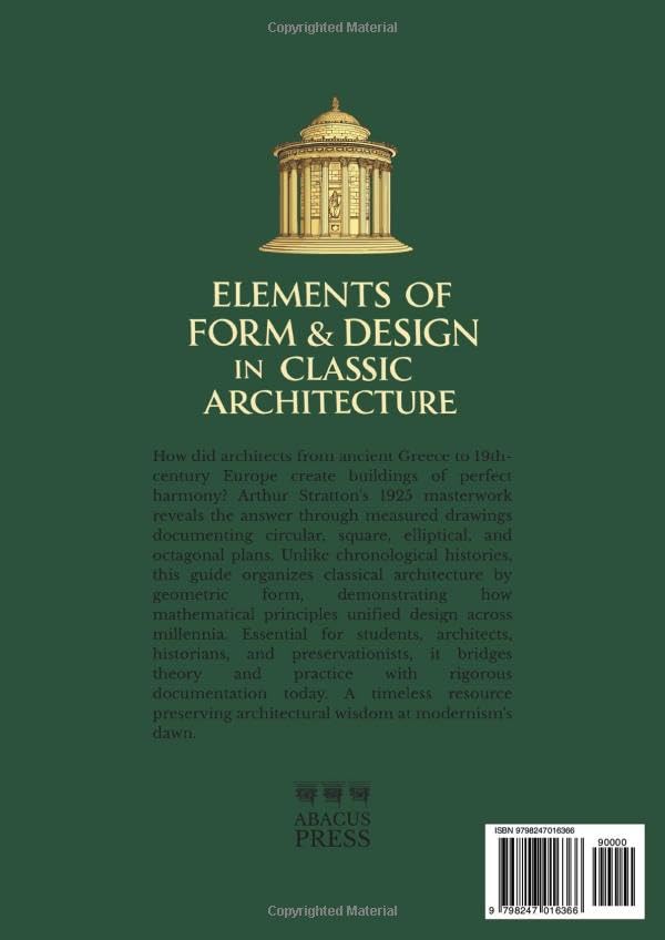 Classic Architecture Form & Design pour comprendre les proportions et plans d'époque - 3