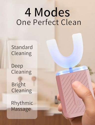 Image of U-Shaped Electric Toothbrush for Adults with 3-LED Modes, Automatic Toothbrush with IPX7 Waterproof, ultrasonic Toothbrush for Adult
