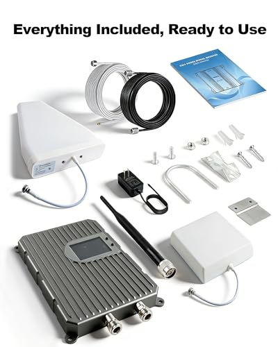 Image of Cell Phone Signal Booster for Home Office, Up to 7000 sq.ft, Compatible with Compatible with AT&T & T-Mobile & Verizon Urban Areas, Sopport 5G 4G LTE 3G on Band 2 /25 /4 /66 /5 /12 /17, FCC Certified