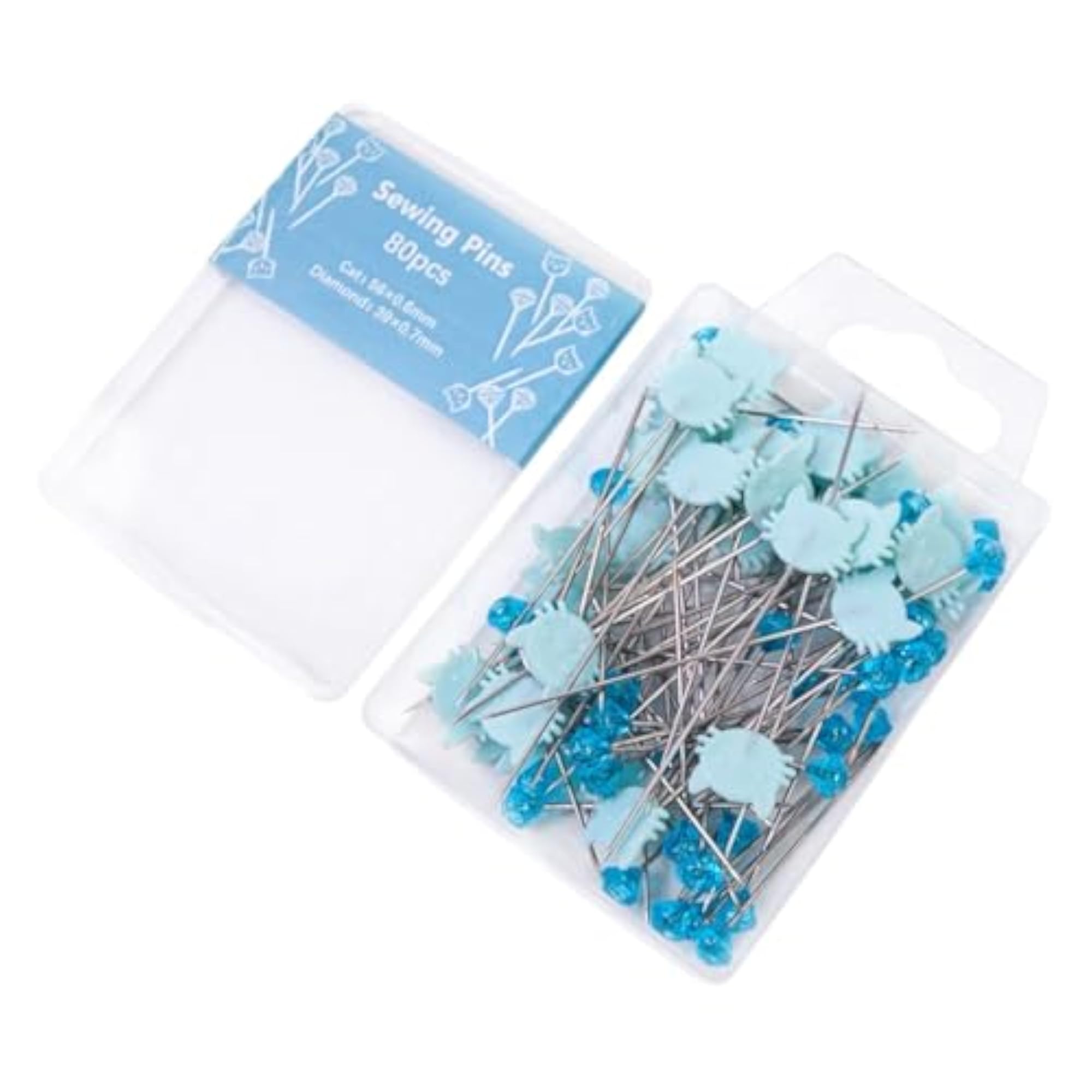 Straight Pins Hand Sewing Pins for Garment Making, Blue