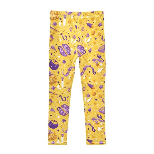 KLL Mardi Gras Carnival Purple Holiday Pattern Saffron Girls Leggings Fashion Full Length Workout Pants Sports2