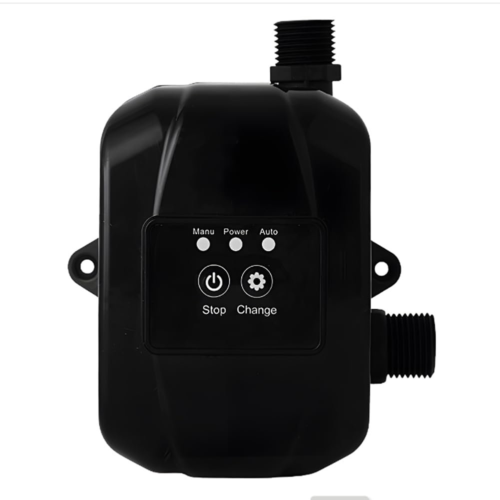Bomba Elevadora de Presión de Agua para el Hogar Bomba de Recirculación de Agua Elevadora de Presión de Agua de Ducha Automática de 24 V Enchufe Europeo Negro