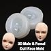 2 Pcs Doll Face Clay Mold Male and Female 3D Ultra-Light Q Version Figure Doll Face Head Clay Polymer Silicone Mold