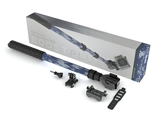 Goscope Boostplus- Telescoping Extension Pole/Monopod Compatible With Hero10 & Dji Osmo Action: Expands 17.5" Out To 40" (Marine Camo) #TOP1