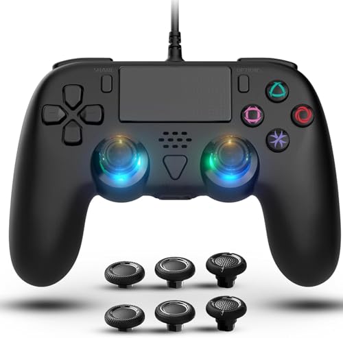 Elnicec PS5用 コントローラー 有線【2025年新登場】Dual*Sense 有線コントローラー マクロ機能 背面ボタン付き TURBO連射 ジャイロセンサー機能 二重振動 重力感応 人間工学 高耐久ボタン タッチパネル イヤホンジャック付き 持ちやすい 握り心地 PC/Steam/ps5対応